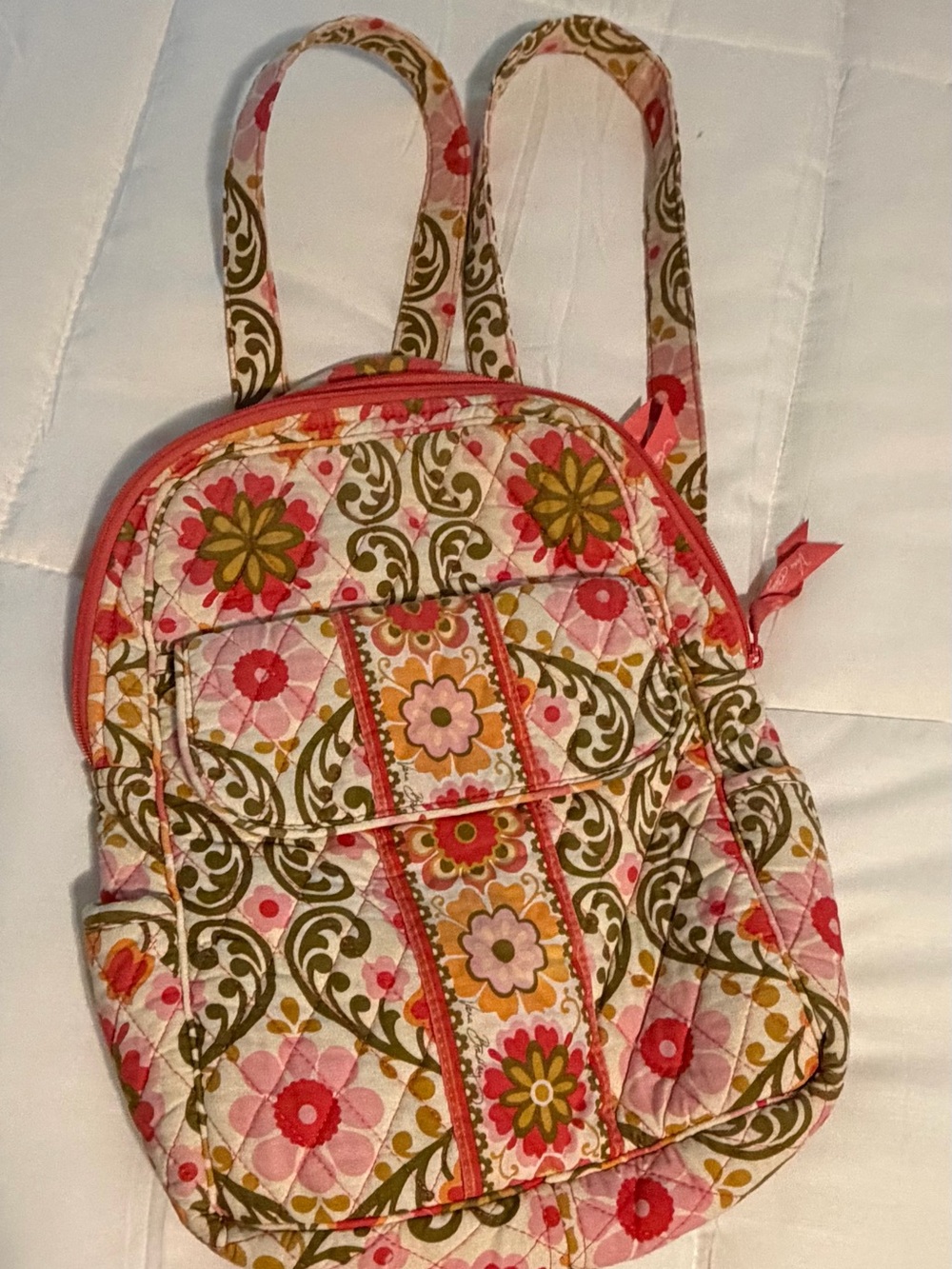 Vera Bradley Pink Floral Quilted Mini Backpack